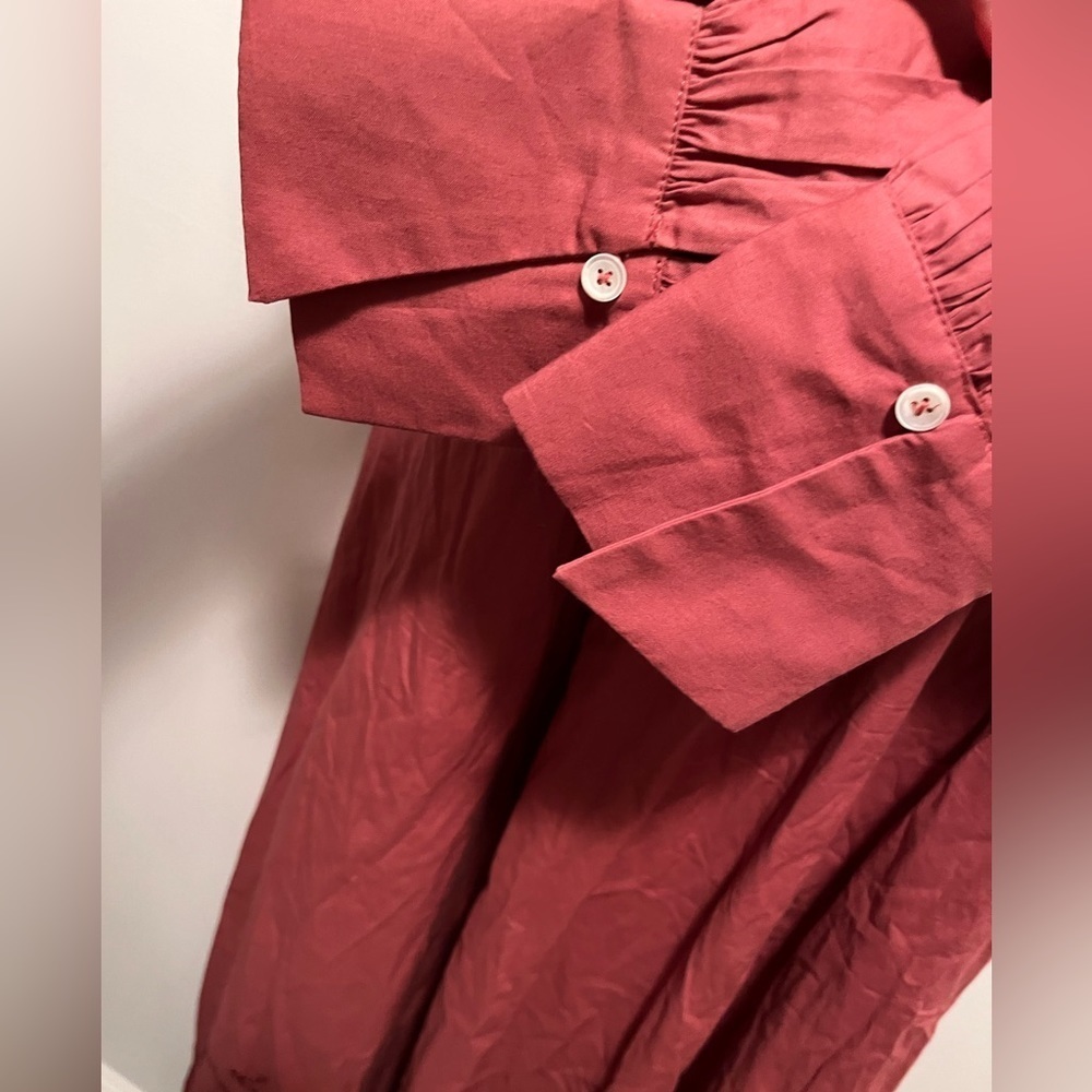 Free People Charlie Dress Maxi Shirtdress Redwood Size Small NWT - Picture 9 of 14